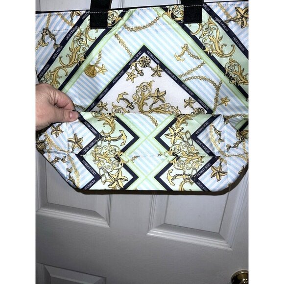 NWOT VICTORIA'S SECRET Insulated Cooler Tote Bag Zip Top Nautical Beach Themed - Picture 11 of 16